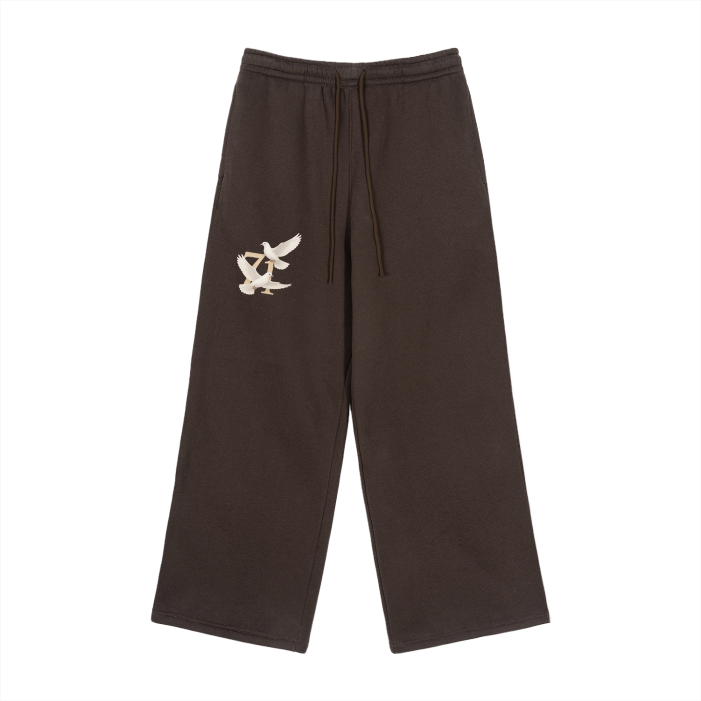 71 Fleece Drawstring Straight-Leg Sweatpants