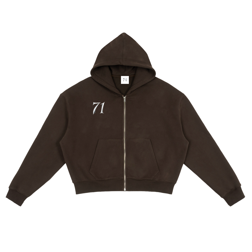 71 OG zip up Boxy Hoodie