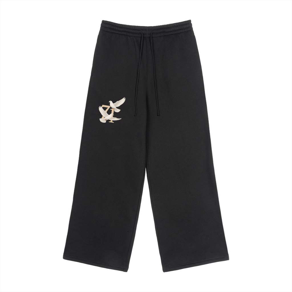 71 Fleece Drawstring Straight-Leg Sweatpants