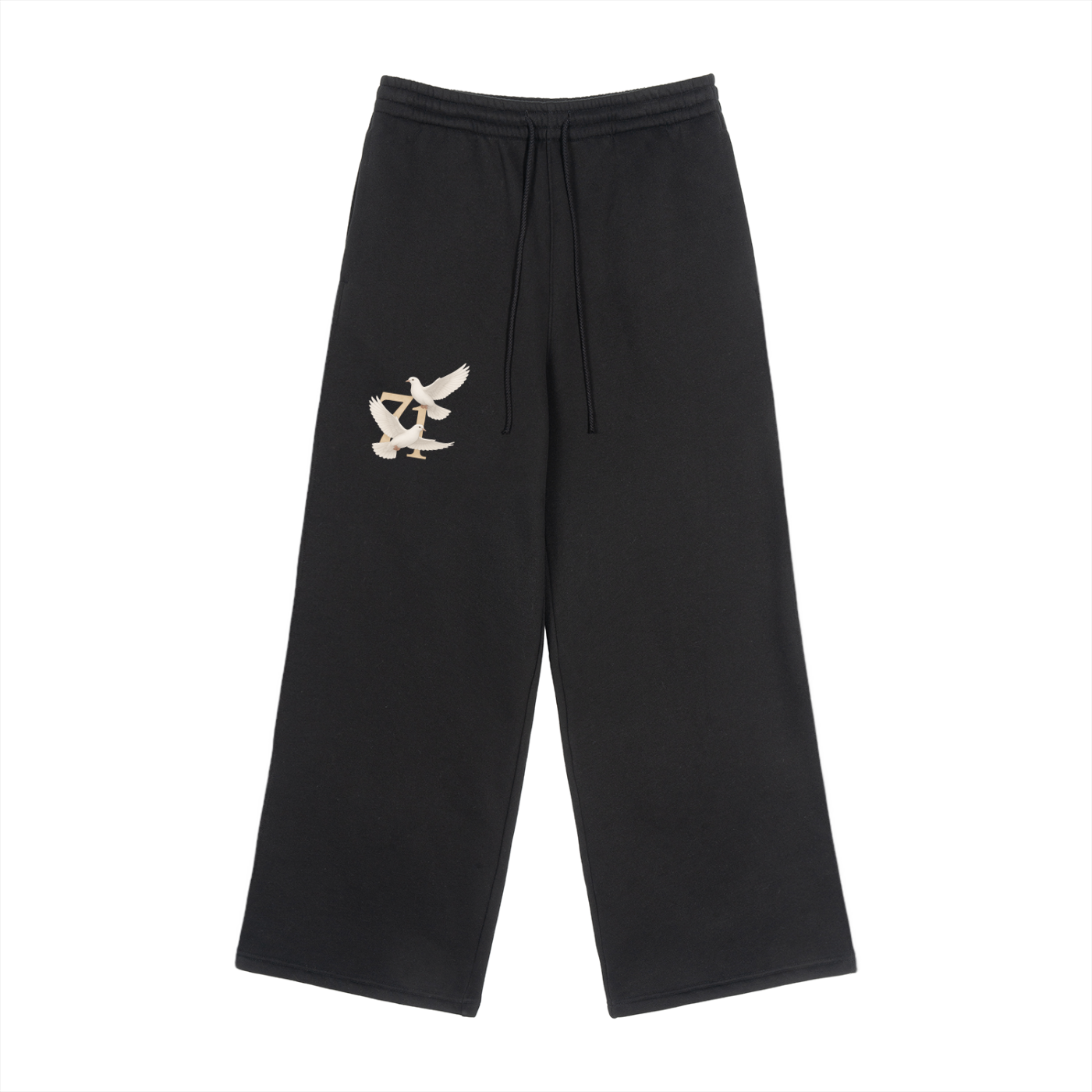 71 Fleece Drawstring Straight-Leg Sweatpants