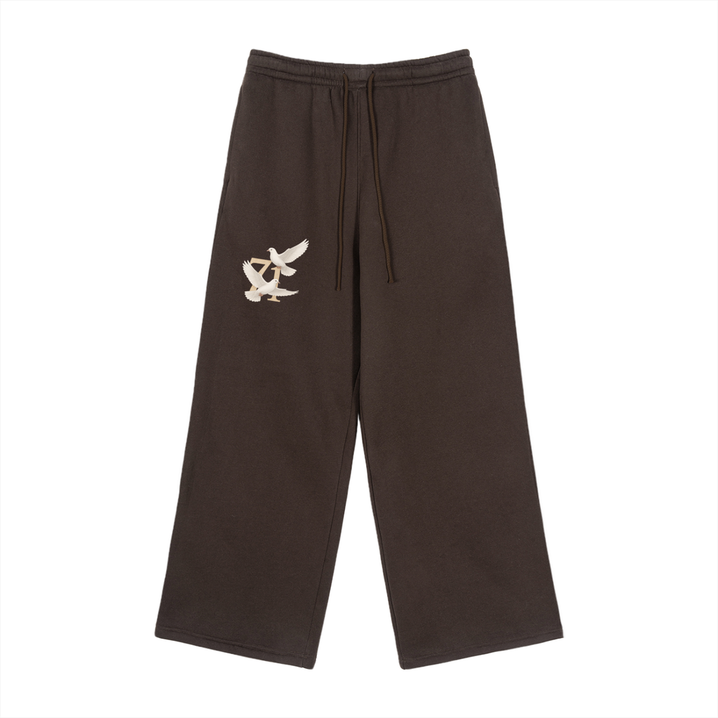 71 Fleece Drawstring Straight-Leg Sweatpants