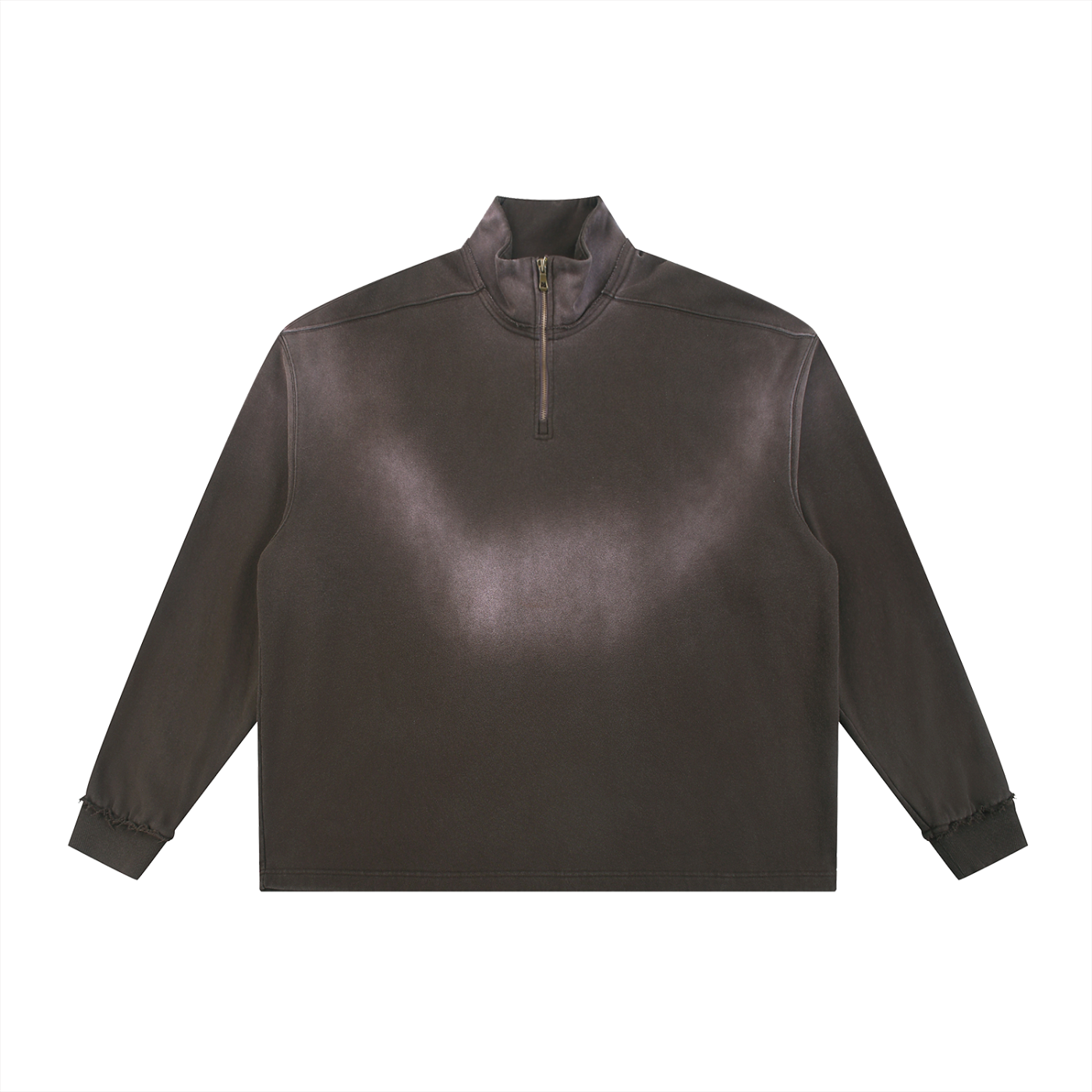 71 Sun Fade Raw Edge Quarter-Zip Sweatshirt