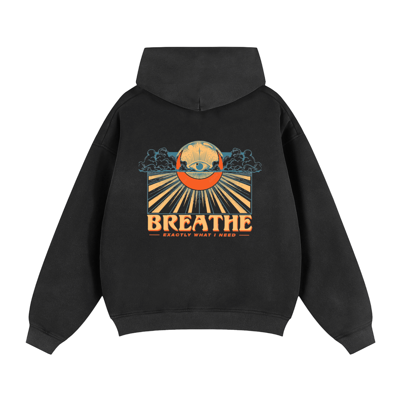 Sunfade Two-way Zipper Boxy Fleece Hoodie