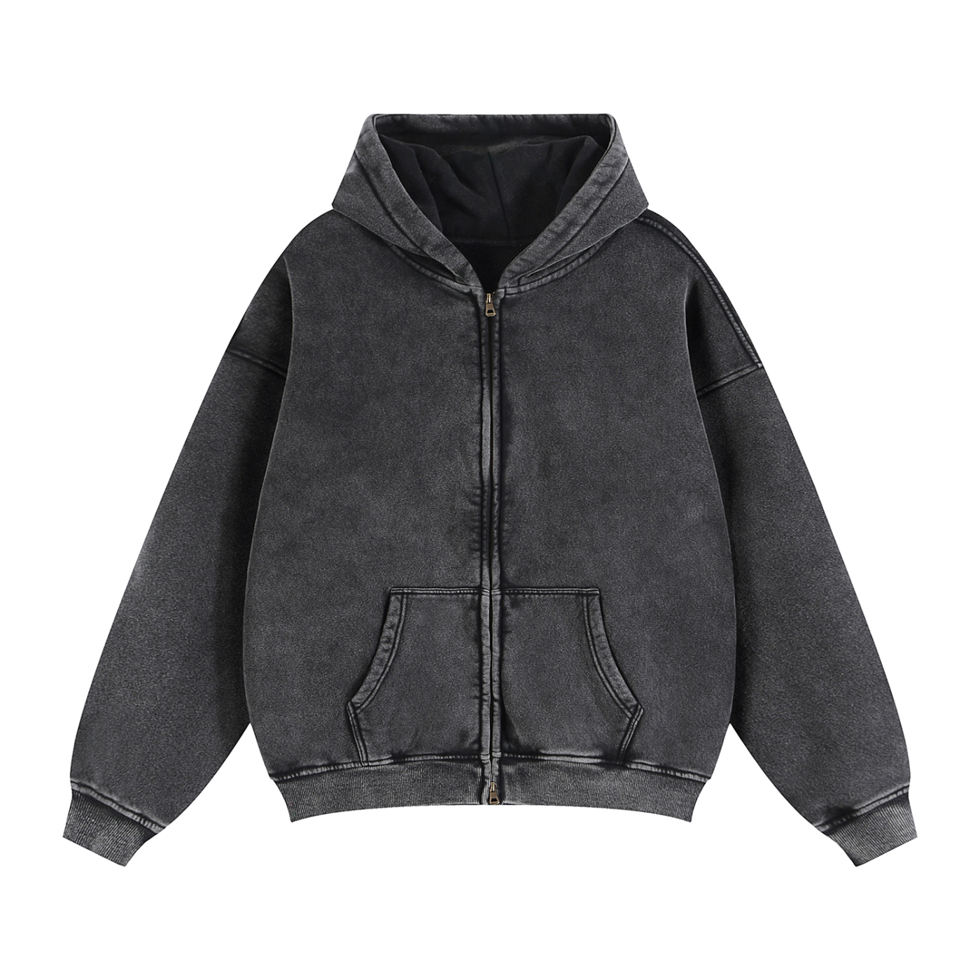 71 Zip Boxy Fleece Hoodie