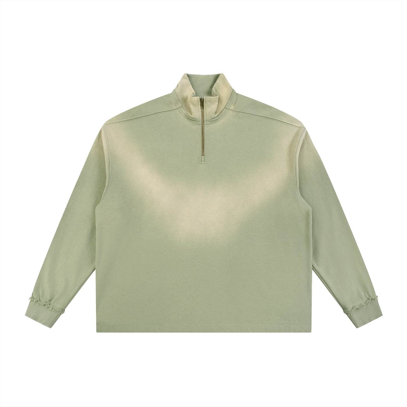 71 Sun Fade Raw Edge Quarter-Zip Sweatshirt