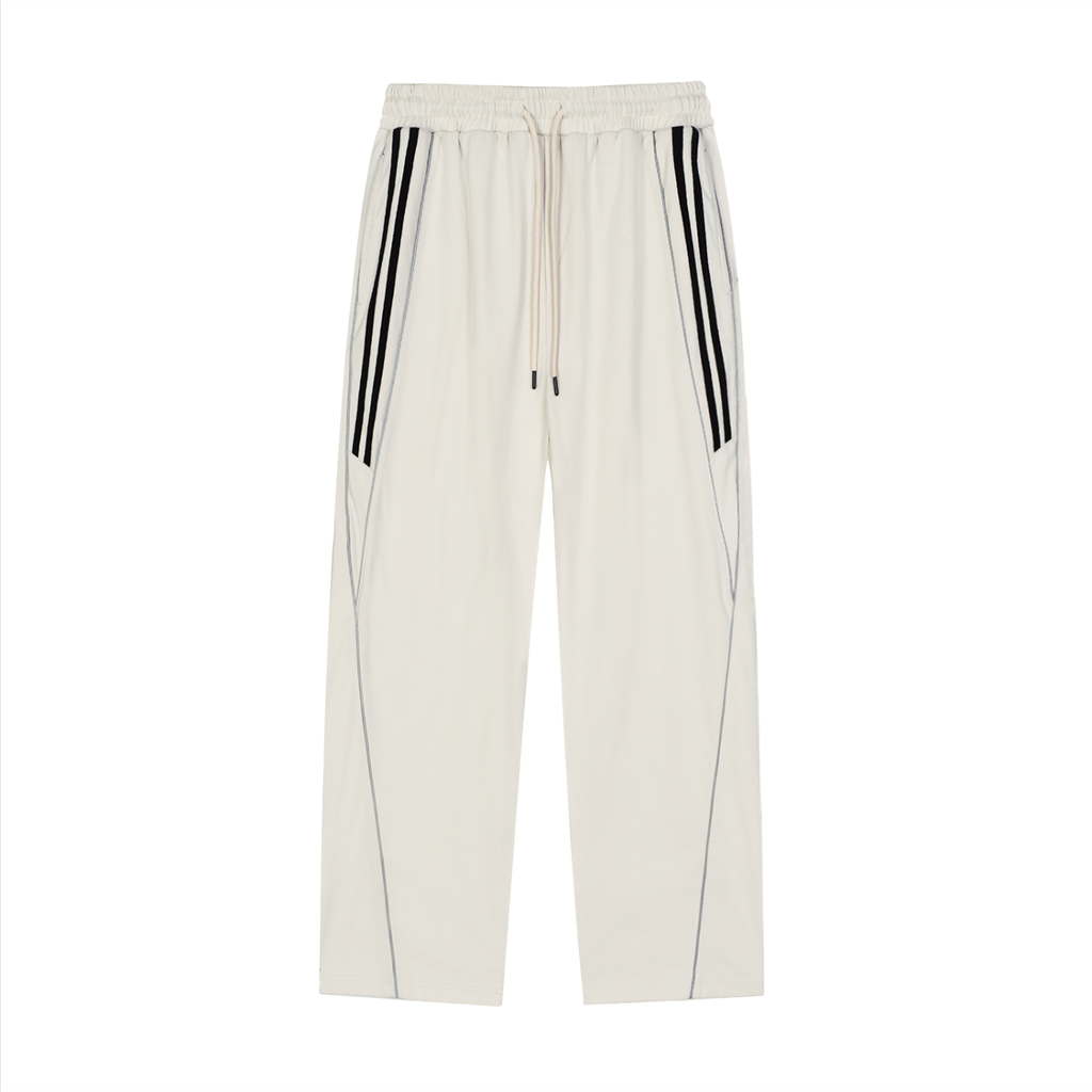 71  Striped Straight-Leg Sweatpants