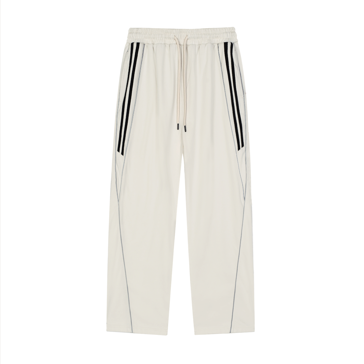 71  Striped Straight-Leg Sweatpants