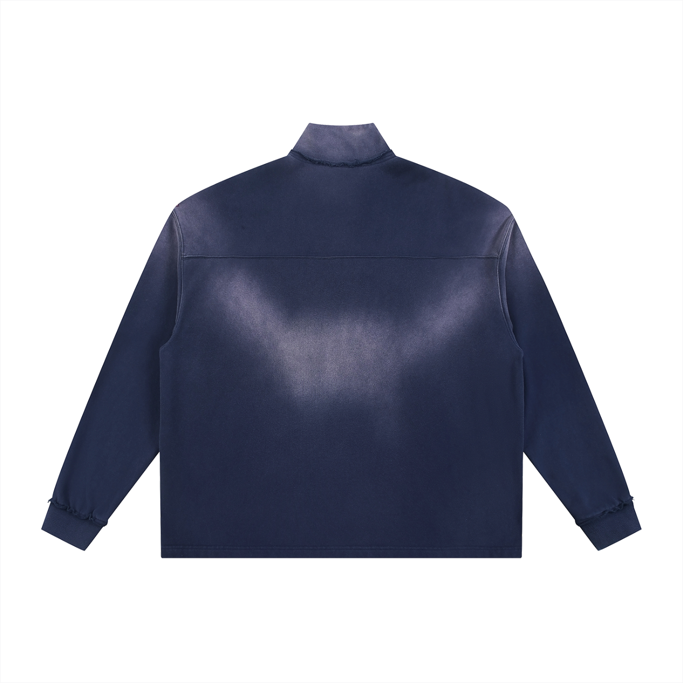 71 Sun Fade Raw Edge Quarter-Zip Sweatshirt