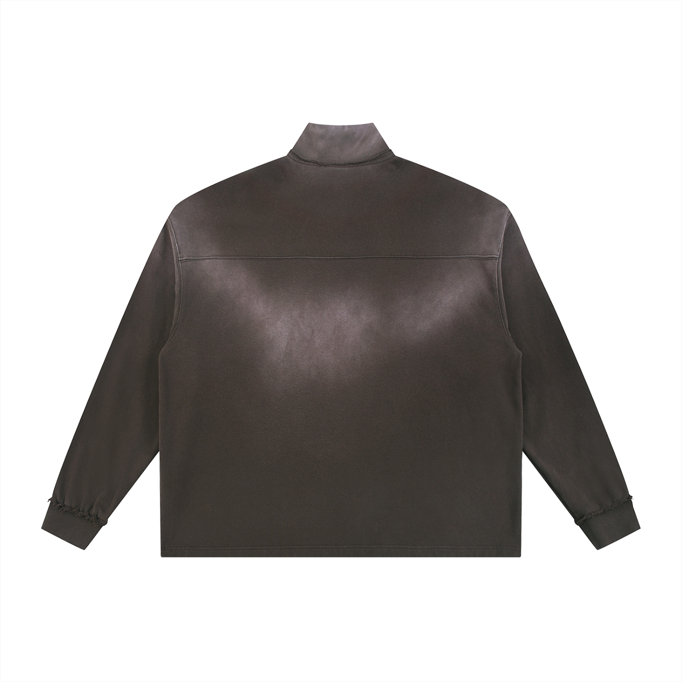 71 Sun Fade Raw Edge Quarter-Zip Sweatshirt