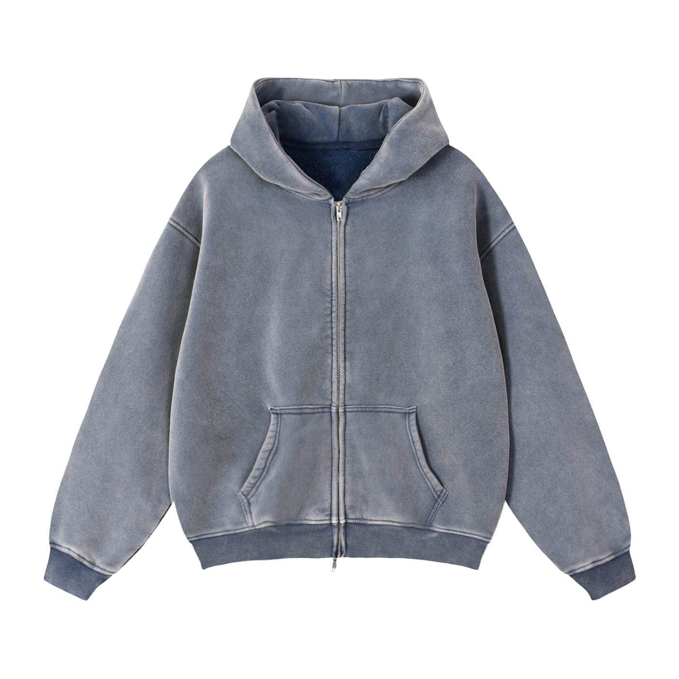 71 Zip Boxy Fleece Hoodie