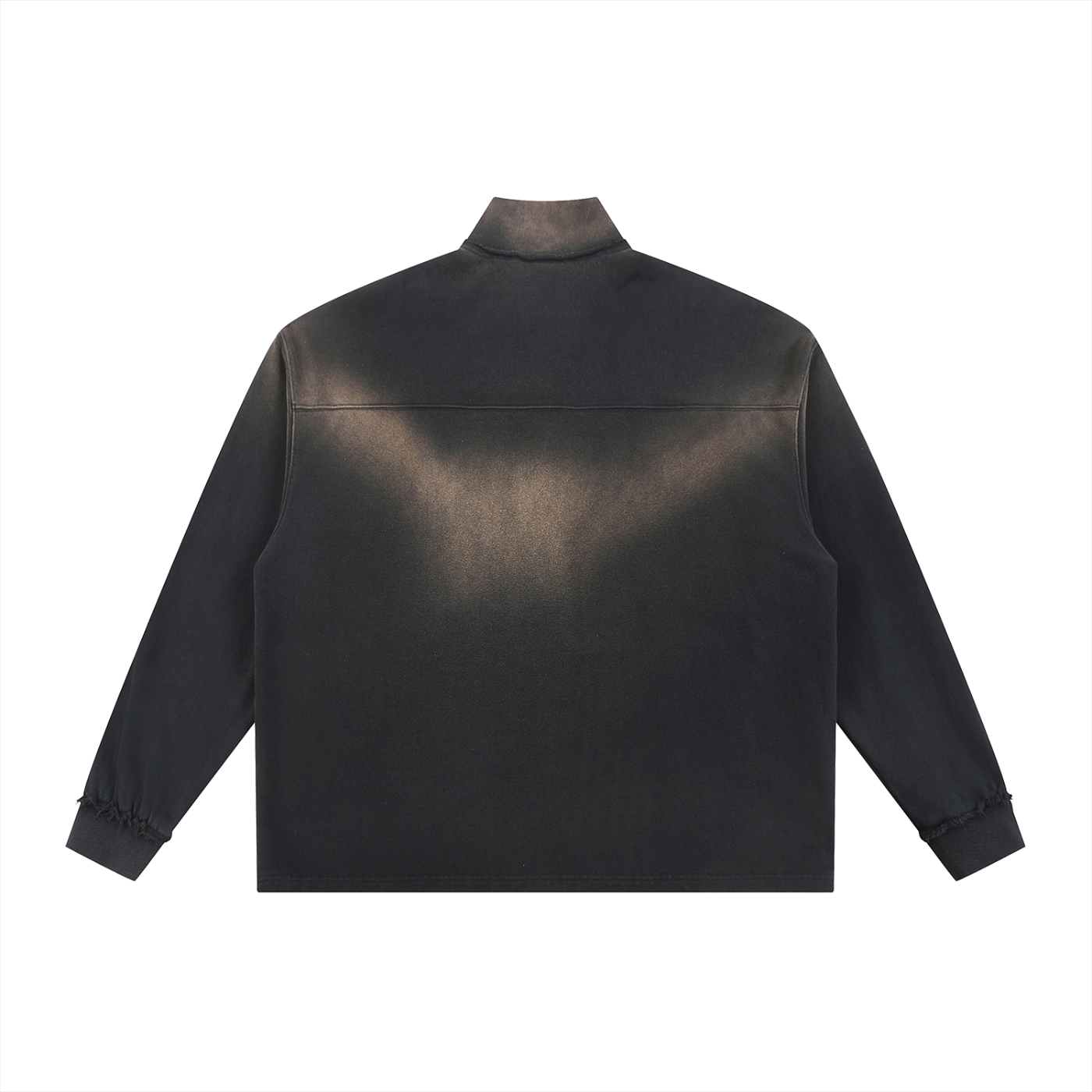 71 Sun Fade Raw Edge Quarter-Zip Sweatshirt