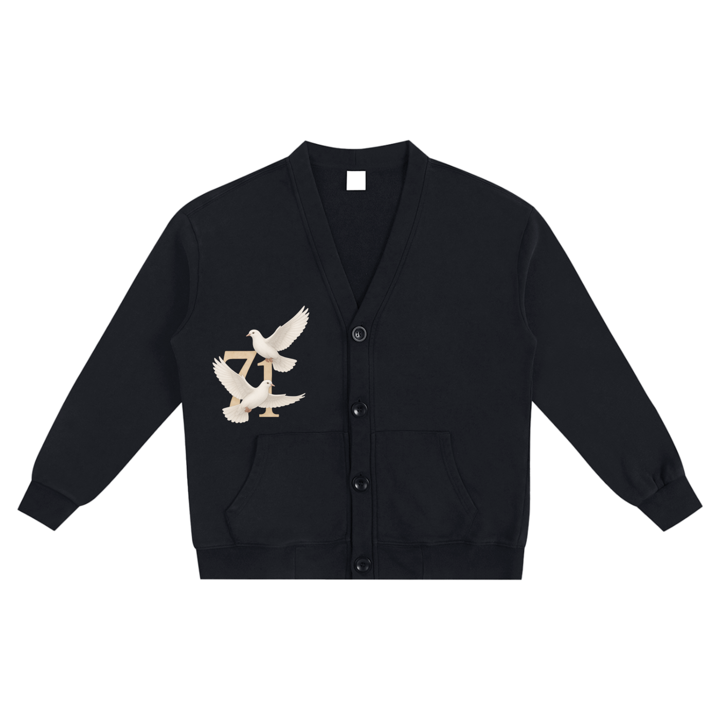 Snow Washed Sweat Cardigan