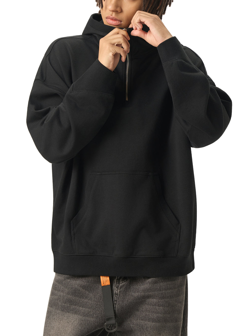 71 Big Hood Half-Zip Fleece Hoodie