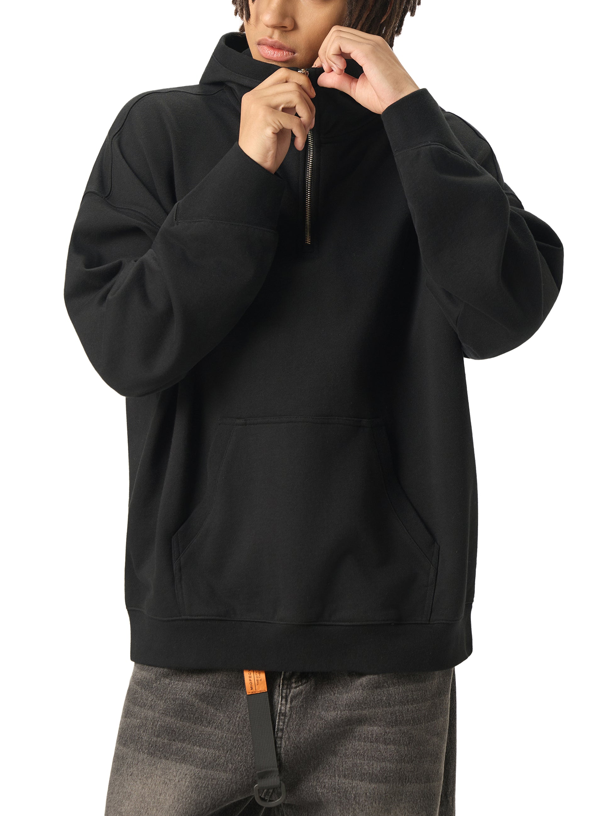 71 Big Hood Half-Zip Fleece Hoodie