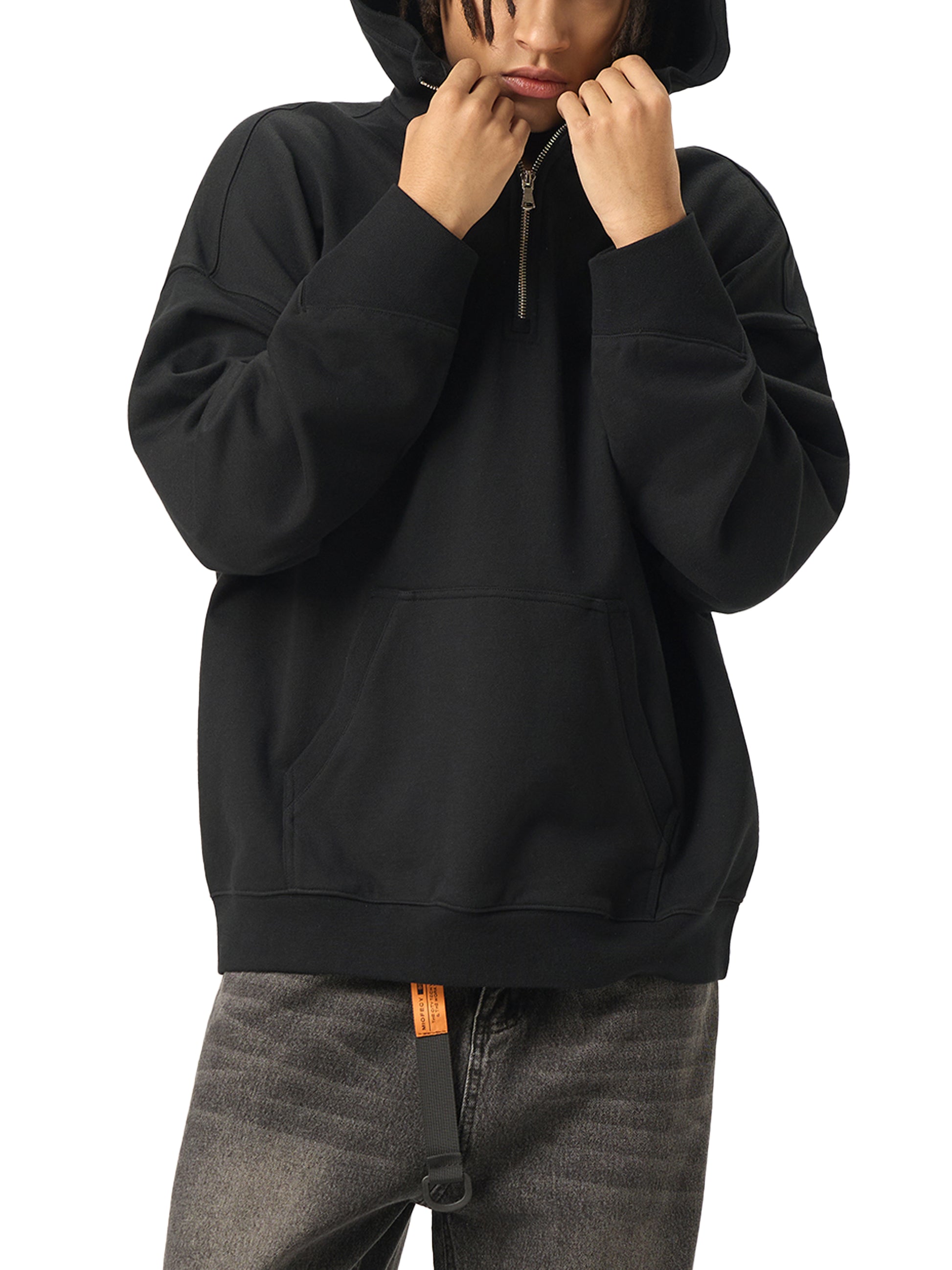 71 Big Hood Half-Zip Fleece Hoodie