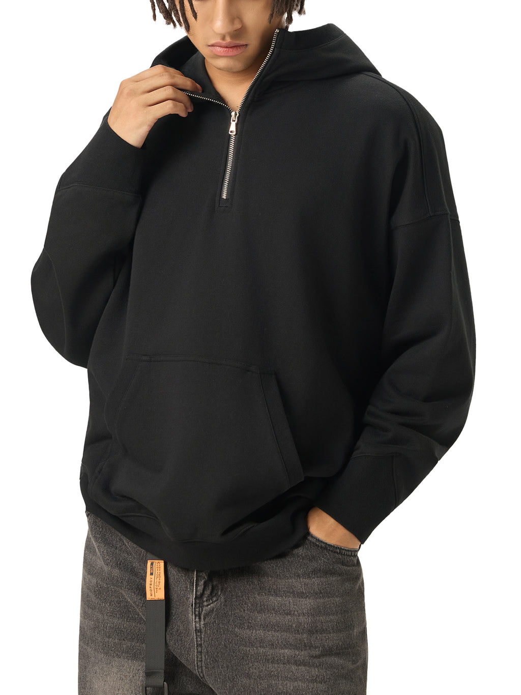 71 Big Hood Half-Zip Fleece Hoodie