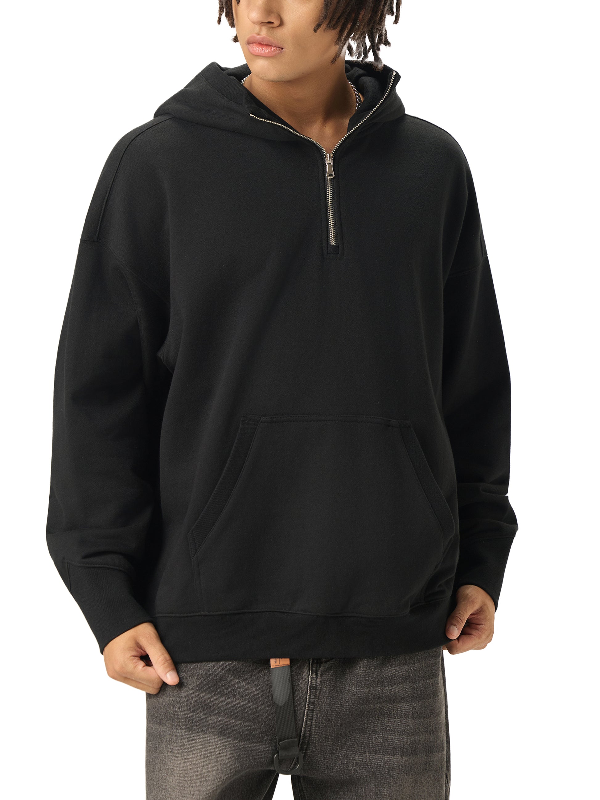 71 Big Hood Half-Zip Fleece Hoodie