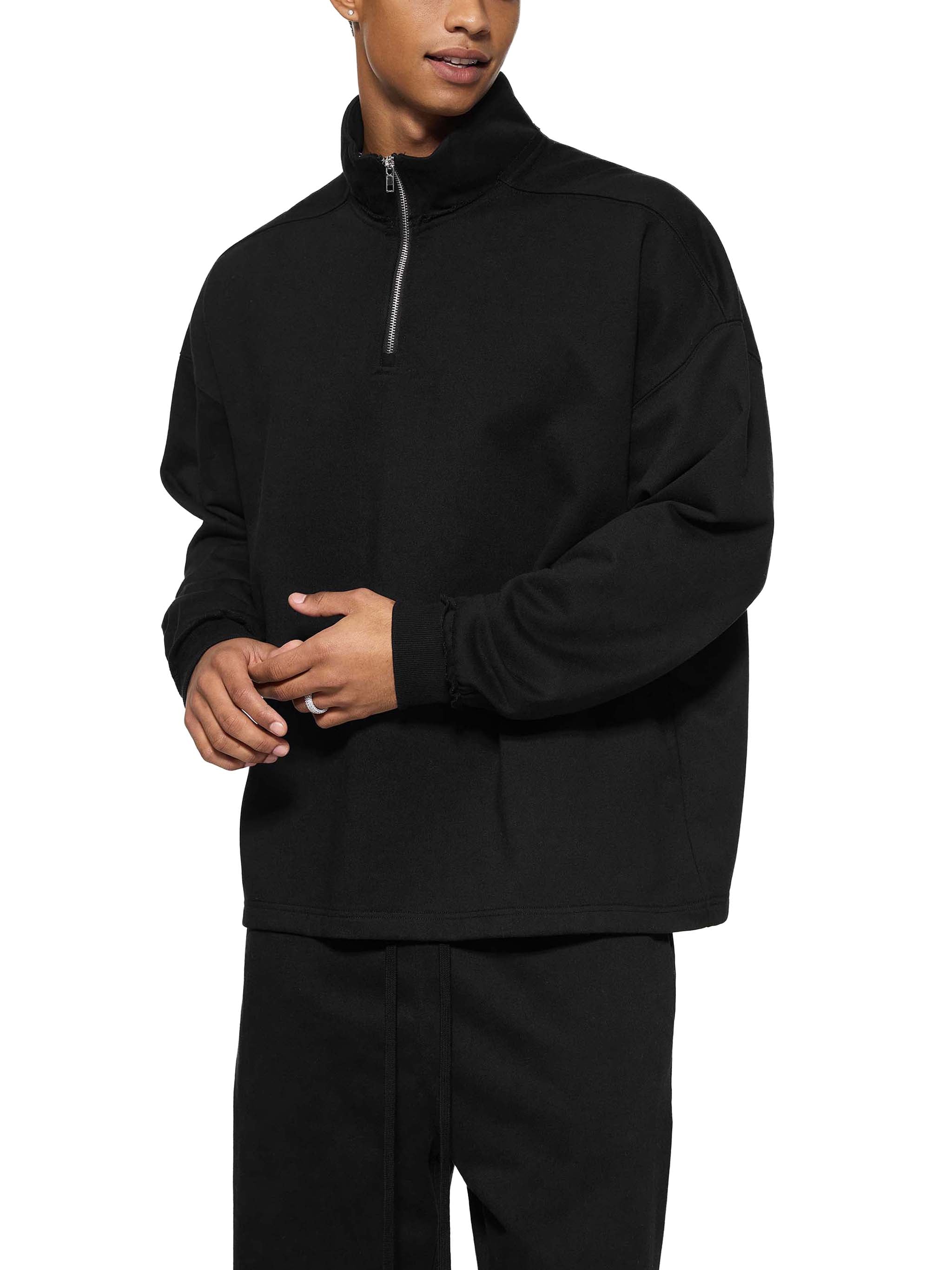 71 Quarter Zip Rolled Edge Fleece Sweatshirt